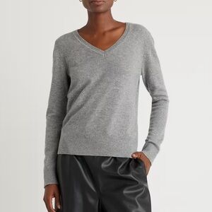 The Line Gray V-Neck Women's Sweater